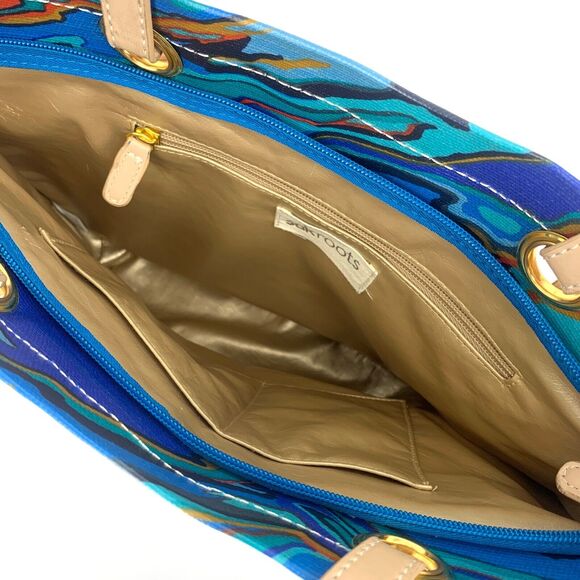 Sakroots Artists Circle Coral Reef Zippered Tote Bag Coated Canvas - Picture 4 of 8